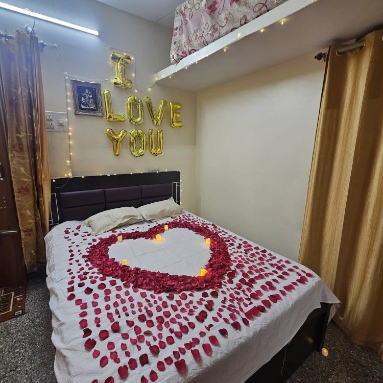 Affordable wedding night room decor service near me in Bangalore